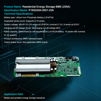 Système de gestion de batterie avec 200A 16S LiFePO4 pour système de stockage d'énergie solaire domestique, stock européen