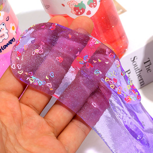 CHENXI Factory Direct Ice Cream Sparkle Slime Glittery Ultra Stretchy Slime Macaron Foam Balls Crystal Mud - Product Image 3