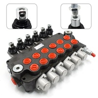 Vanne de commande directionnelle électro-hydraulique manuelle intégrée multi-voies 6 bobines 40L/min série P40 pour l'agriculture
