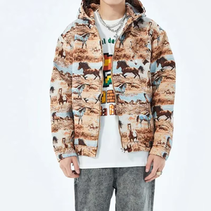 Sudadera con capucha y cremallera para hombre con estampado integral estilo <span class=keywords><strong>Wild</strong></span> <span class=keywords><strong>West</strong></span>, personalizable por el fabricante, venta al por mayor - Product Image 3