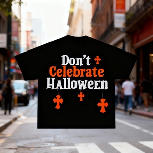 Camiseta de algodón de alta calidad personalizada OEM, estilo urbano, oversize, con hombros caídos, bordado y estampado, camiseta de gramaje pesado para hombre - Product Image 1