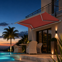 Auvent rétractable en tissu pour terrasse d'après-midi, idéal pour les sièges orientés vers l'ouest et les patios résidentiels