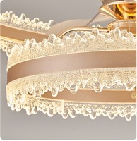 Lustre LED moderne au design simple, ventilateur de plafond décoratif d'intérieur avec lumière en acrylique