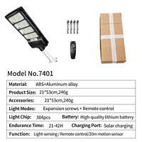 Lampadaire Solaire 200W 400W 600W 800W 1000W Étanche IP66 avec Télécommande, Capteur de Lumière, Minuteur et Détecteur de Mouvement pour Route
