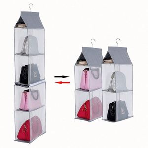 ถุงเก็บของแขวนผ้าไม่ทอแบบสองด้าน พับเก็บได้ สำหรับของใช้ในบ้าน - Product Image 1