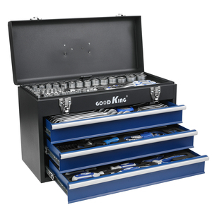 GOODKING 408 adet dayanıklı alet takımı kutu çok fonksiyonlu aracı kutu seti donanım lokma anahtar 3 katmanlı tamir kiti kutu 14081 - Product Image 2