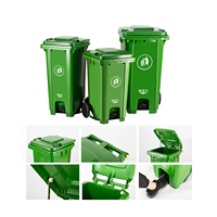 ENZHAO 120L 240L 360L 660L 1100L Poubelle à roulettes extérieure en HDPE avec couvercle mobile