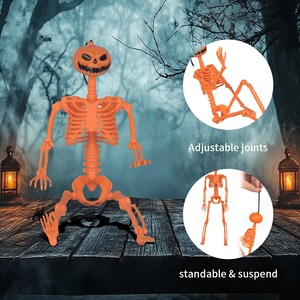 Décoration d'Halloween transfrontalière : Crâne de citrouille, ornements de <span class=keywords><strong>squelette</strong></span> simulé, jouet d'effaroucheur effrayant en plastique pour usage intérieur - Product Image 3