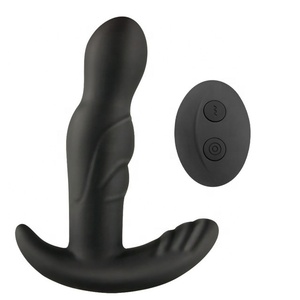 Pemijat Prostat 360 Derajat Berputar <span class=keywords><strong>Vibrator</strong></span> Anal Silikon Sumbat Pantat Pria Mainan Seks Bergetar untuk Pria - Product Image 1