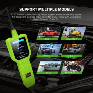 เครื่องทดสอบวงจร Topdiag P100 Pro Power Probe 9-30V เครื่องทดสอบแบตเตอรี่ ทดสอบแรงดันไฟฟ้าลัดวงจร เครื่องมือวินิจฉัยอเนกประสงค์ รับประกัน 1 ปี - Product Image 6
