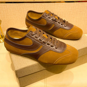 Nouvelles baskets rétro en <span class=keywords><strong>daim</strong></span>, style allemand vintage, pour hommes, mocassins en cuir personnalisés, chaussures de sport respirantes en mesh pour hommes - Product Image 3