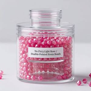 Strass à coudre Premium Rose Clair 4mm Facetté à dos plat, Haute Brillance, Écologique, Durable, Forme Diamant pour Robe de Haute Couture en Verre - Product Image 3