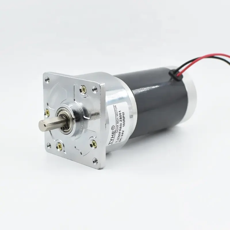 Motor de engranaje PMDC personalizable, 60mm, 12v, 24v, 90kg cm, alto torque, 100kg de fuerza, 60w, 30 rpm, 100 rpm, CC cepillada, con freno