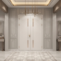 Portes intérieures modernes personnalisables pour chambre et salle de bain, double battant, cadre en bois, insonorisées, pour la maison