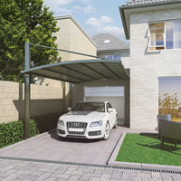 Auvent de terrasse en polycarbonate et aluminium, auvent de balcon extérieur, protection contre la pluie et le soleil pour véranda