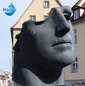 <span class=keywords><strong>Sculpture</strong></span> faciale abstraite en acier inoxydable, masque métallique, design moderne, pour parcs extérieurs, centres commerciaux, hôtels, personnalisation - Product Image 2