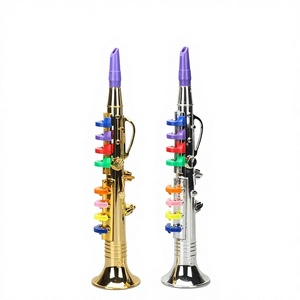 Jouets musicaux éducatifs pour la petite enfance : Saxophone, Cor français, Trompette, Flûte à bec, Cor, Modèle d'accessoire de scène - Product Image 2