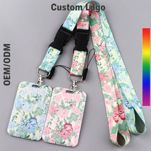 Custom Cute ID Badge Holder with Removable Neck <b>Lanyard</b> Strap and Retractable Badge Holder Reel for Women - Product Image 1