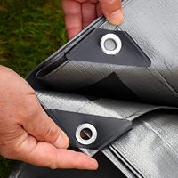 Bâche robuste imperméable à l'eau de 10 mil d'épaisseur, bâche polyvalente idéale pour tente à baldaquin, bateau, camping-car ou couverture de piscine, ombre