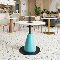 Base de table en métal Wekis, fer, acier inoxydable, finition par transfert thermique, pour restaurant, café, mobilier de salle à manger