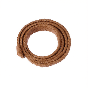 Cintura in Pelle PP con Fibbia Rotonda Effetto Rattan 5Cm - Product Image 1