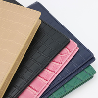 Ensemble de Carnet de Notes en Cuir Vegan Personnalisé A5 avec Couverture Gaufrée Crocodile Cadeau d'Entreprise de Luxe pour Bureau Exécutif