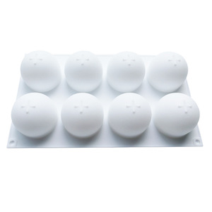 Silicone Sphere Mold 8 15 35 Cavity Cake Mousse Ice Chocolate Mold Commercial Use Dishwasher Safe White - Product Image 5