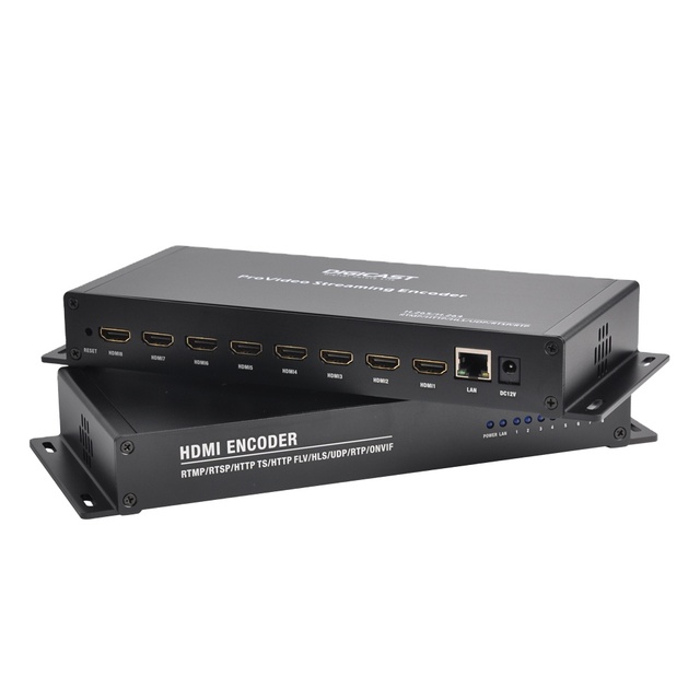 H.264 H.265 8 H D to IP IPTV LIVE Streaming Encoder