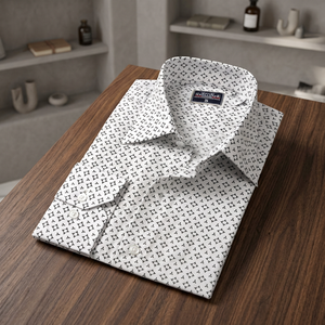 White Solid Color Slim Fit Men's Summer Plus Size Dress Shirt Flannel 100% Cotton Breathable <b>Long</b> <b>Sleeve</b> Turkey Production - Product Image 3