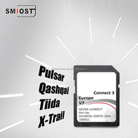 SMIOST Memoria SD 16GB GPS Actualización de mapas CID OEM Tarjeta de software de navegación para Nissan C3V7 Europe Note X Trail