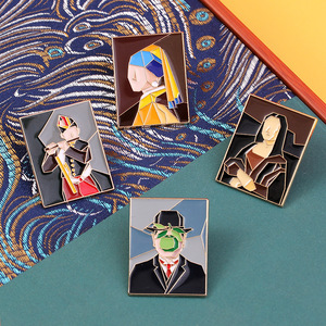 Broches de Esmalte de Arte Cubista al por Mayor, Clásicos y Modernos, con Diseños de <span class=keywords><strong>Pinturas</strong></span> <span class=keywords><strong>Famosas</strong></span>, Broches de Solapa de Metal Esmaltado a Granel, Insignias para Amantes del Arte, Regalo - Product Image 1