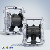 Pompa Diafragma Pneumatik Stainless Steel DN25 1 Inci, Pompa Vakum Transfer Kimia Diafragma, Pompa Dosis Lumpur/Ink Sump Diafragma