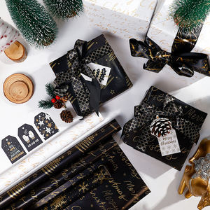 Wholesale <b>Christmas</b> Gilt Tissue 43*300cm Gift Luxury Custom Packaging Wrapping Paper Roll - Product Image 4