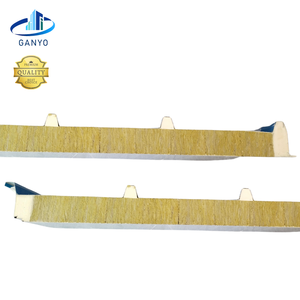 Paneles Sándwich de Lana de Roca con Aislamiento Térmico Ignífugo y Sellado de Bordes de Poliuretano para Paredes de Almacenes con Estructura de Acero - Product Image 2