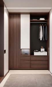 Armoire convertible moderne de luxe, dressing, coiffeuse, mobilier minimaliste de haute qualité européen, MDF, taille personnalisée pour la maison - Product Image 4