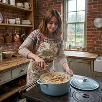Cocotte en fonte émaillée E-TOP avec couvercle, 6,7 QT, cocottes en fonte personnalisées pour la cuisson du pain au levain, le braisage