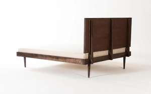 Luxury Inspired Modern Solid <b>Wood</b> Adjustable <b>Bed</b> Foldable Wide <b>Platform</b> Base Textured Finish Strong Frame Space-Saving Bedroom - Product Image 5