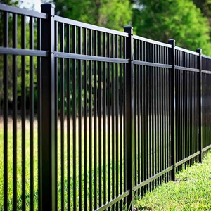 3 đường sắt chặt chẽ picket mịn hàng rào kim loại hàng đầu dân cư và thương mại lớp nhôm rộng hàng rào - Product Image 3