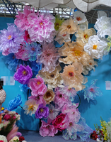 Gigantesco Papavero in Tessuto SFD con Fiori Artificiali, Prezzo di Fabbrica, Testa di Fiore per Decorazioni Interne ed Esterne, Vetrine