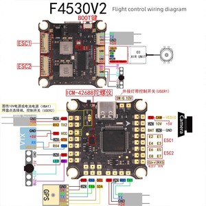 ตัวควบคุมการบินโดรน <span class=keywords><strong>HAKRC</strong></span> <span class=keywords><strong>F405</strong></span> V2 ของแท้ ขนาด 30.5 มม.*30.5 มม. พร้อม ESC 45A/50A/60A/65A สำหรับระบบควบคุม 2-6S สำหรับโดรนบังคับวิทยุ - Product Image 5