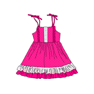 Personnalisé petites filles Hawaii <span class=keywords><strong>robe</strong></span> sans manches Slip Pâques été coton décontracté balançoire Twirly plage <span class=keywords><strong>robe</strong></span> de soleil pour 0-8 ans - Product Image 5