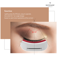 Nicemay Nouveau design Recourbe-cils électrique portable en plastique avec chauffage rapide, longue durée de curling et boîte de rangement