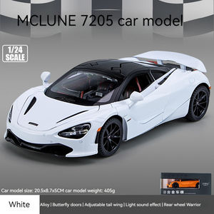 Modellino di auto 1:24 <span class=keywords><strong>McLaren</strong></span> 720 con suono e luce porte apribili ornamento decorano giocattoli modello di auto in metallo - Product Image 6