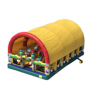 Château gonflable à rebond pour enfants, grande tente de plein air gonflable, château pare-soleil, jeux d'amusement, roulettes - Product Image 4