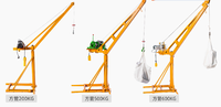 800kg 1tonne 2 tonnes Mini grue mobile Rotation à 360 degrés Ascenseur extérieur Utilisé Condition Singe Propriété de levage