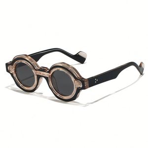 Lunettes de soleil polarisées rondes rétro 2025 personnalisables avec logo pour hommes et femmes, protection UV400, verres transparents anti-lumière bleue avec clip magnétique - Product Image 3