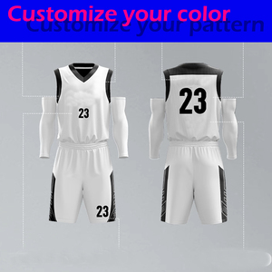 Uniformes de basket-ball unisexes de haute qualité personnalisables pour adultes, couleur unie avec logo, nom de l'équipe, taille plus, équipement de basket-ball pour adultes - Product Image 2