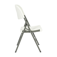 Chaises et tables de jardin pliantes blanches modernes Rangement pratique pour les événements en plein air Banquets Ateliers Cuisines Écoles