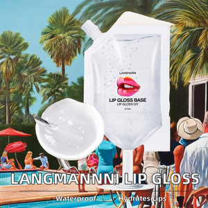 Langmannni DIY dudak parlatıcısı baz yağ 50ml Mineral nemlendirici temizle jel dudak parlatıcısı özel Logo hammadde sıvı ruj - Product Image 2