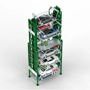 8-Cars Capacity Multi-Level Automated Car Parking Systems Smart Vertical Building Mechanical Carousel Parking Equipment